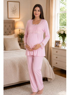 Effortt 2403 Pudra Lohusa Pijama Takım